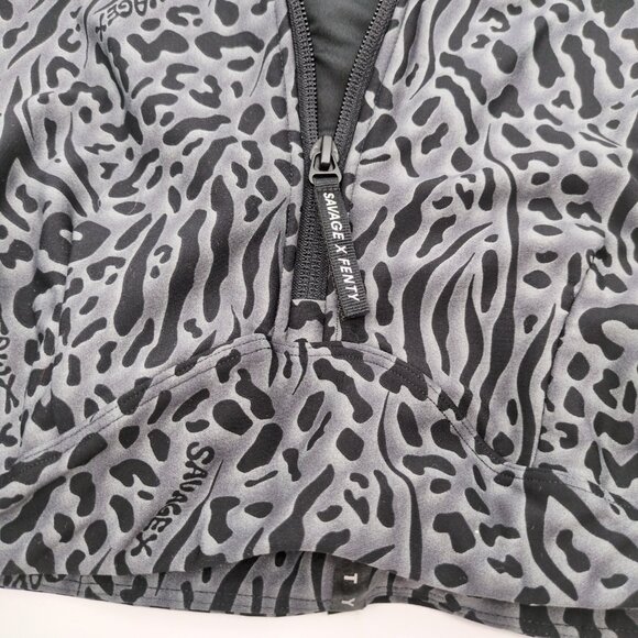 Savage X Fenty Locked & Lifted Half Zip Medium Impact Sports Bra XL Workout - Picture 8 of 13